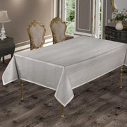 Colber Jacquard Tischdecke Grau - Fleckgeschützt - 150x220 cm