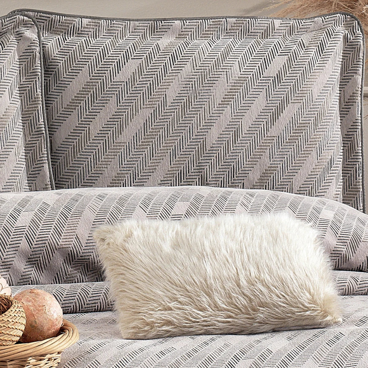 Julia Mink Tagesdecken-Set - 4-teilig - King Size