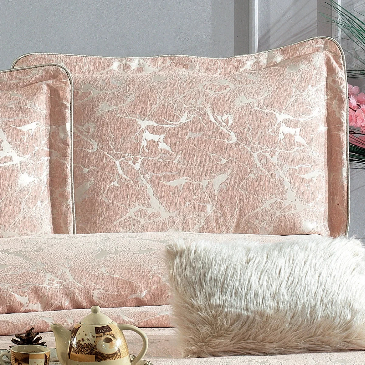 Angora 4 Stück 100% Chenille Bettdecke
