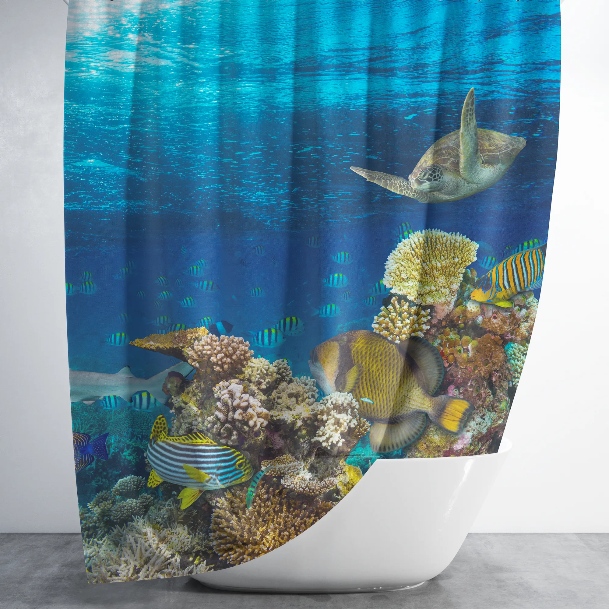 Duschvorhang Aquarium - Wasserabweisend - 180x200 cm