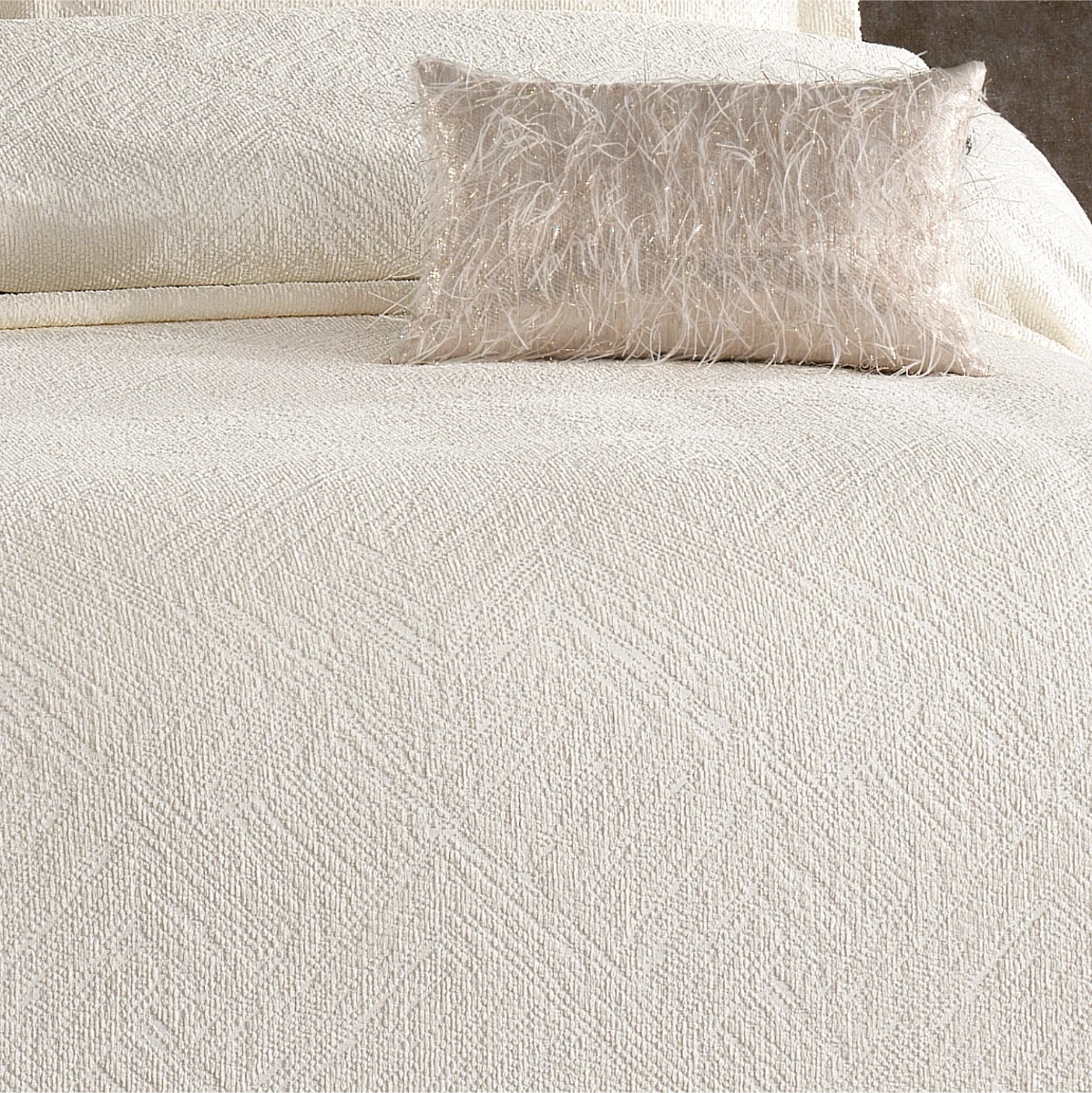 Aura 4 Stück 100% Chenille Tagesdecken-Set Cover Set