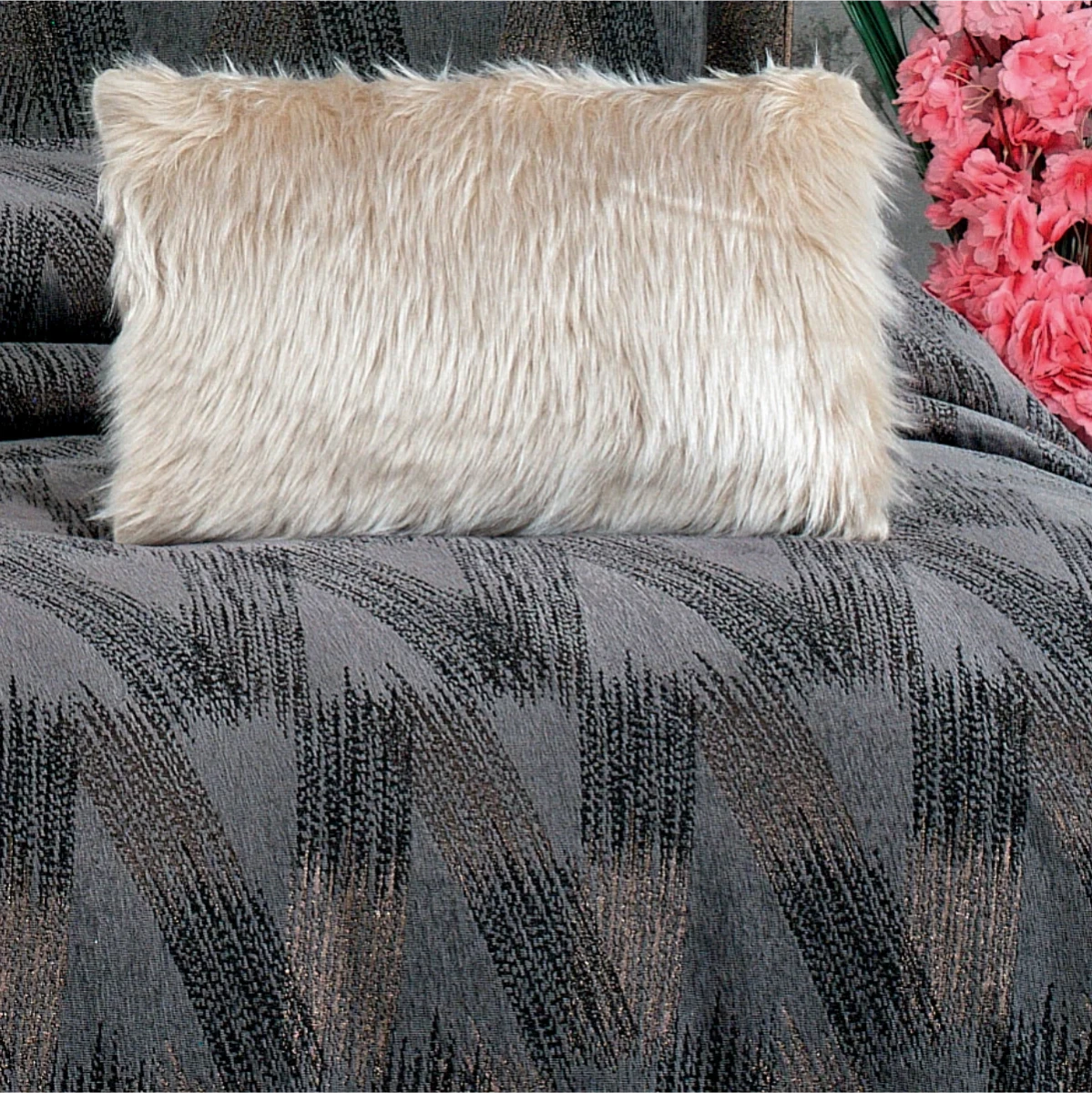 Caprice 4 Stück 100% Chenille Bettdecke