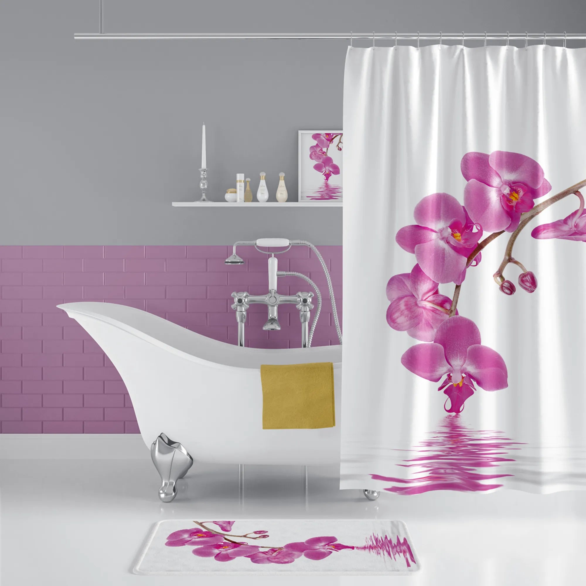 Duschvorhang Orchid - Wasserabweisend - 180x200 cm