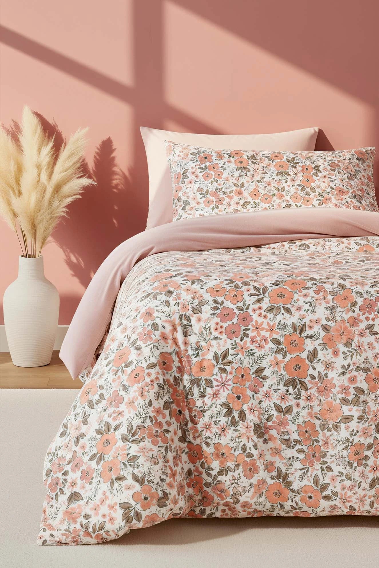 Bettwäsche-Set Pinker Frühling - Polycotton - 200x215 cm