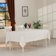 Neocotton Jacquard Tischdecke Creme - 160x220 cm