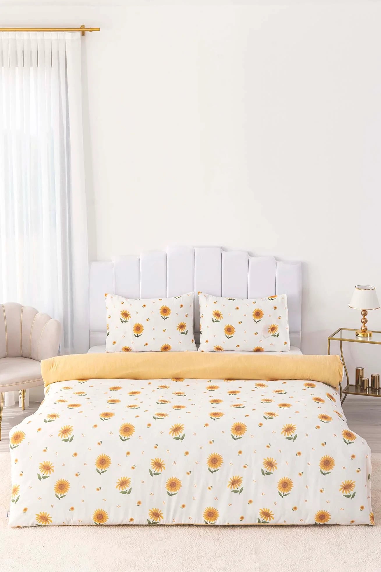 Bettwäsche-Set Sonnenblume - Polycotton - 200x215 cm