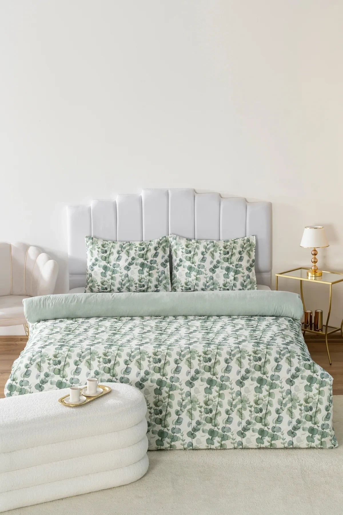 Bettwäsche-Set Eukalyptus - Polycotton - 200x215 cm