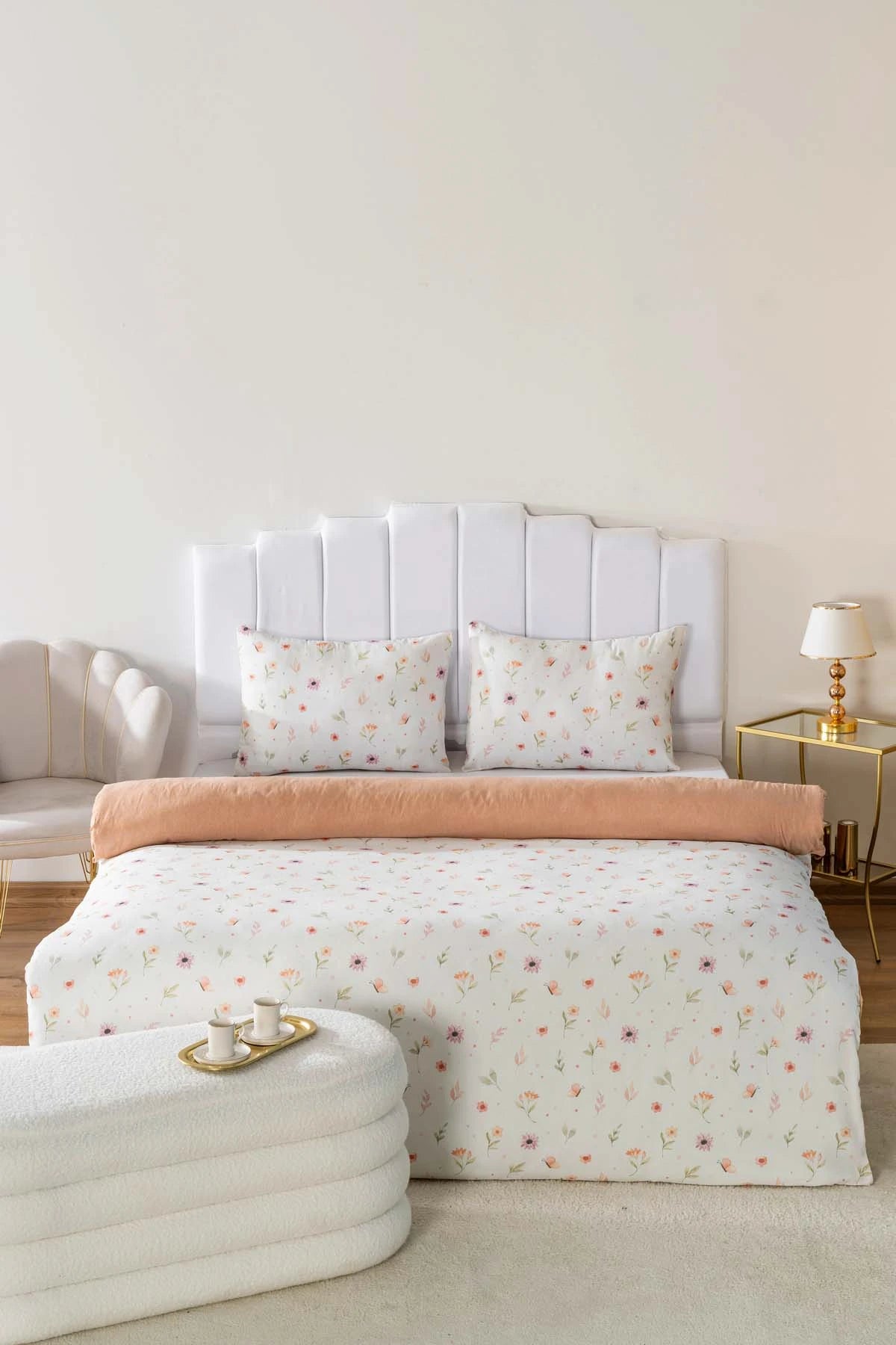 Bettwäsche-Set Soft Blumen - Polycotton - 200x215 cm