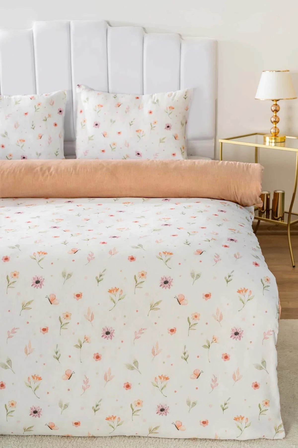 Bettwäsche-Set Soft Blumen - Polycotton - 200x215 cm