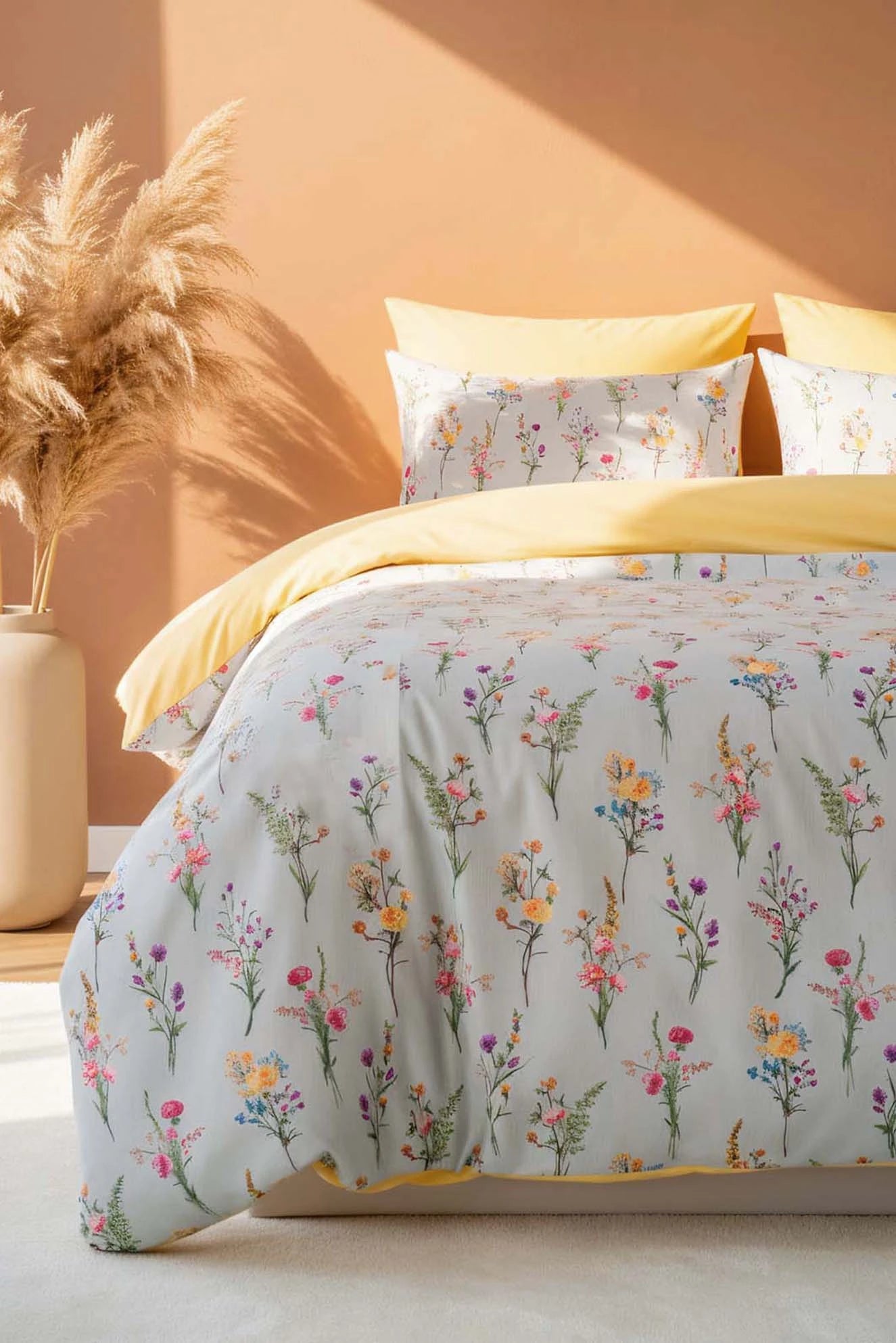 Bettwäsche-Set Bougainvillea - Polycotton - 200x215 cm