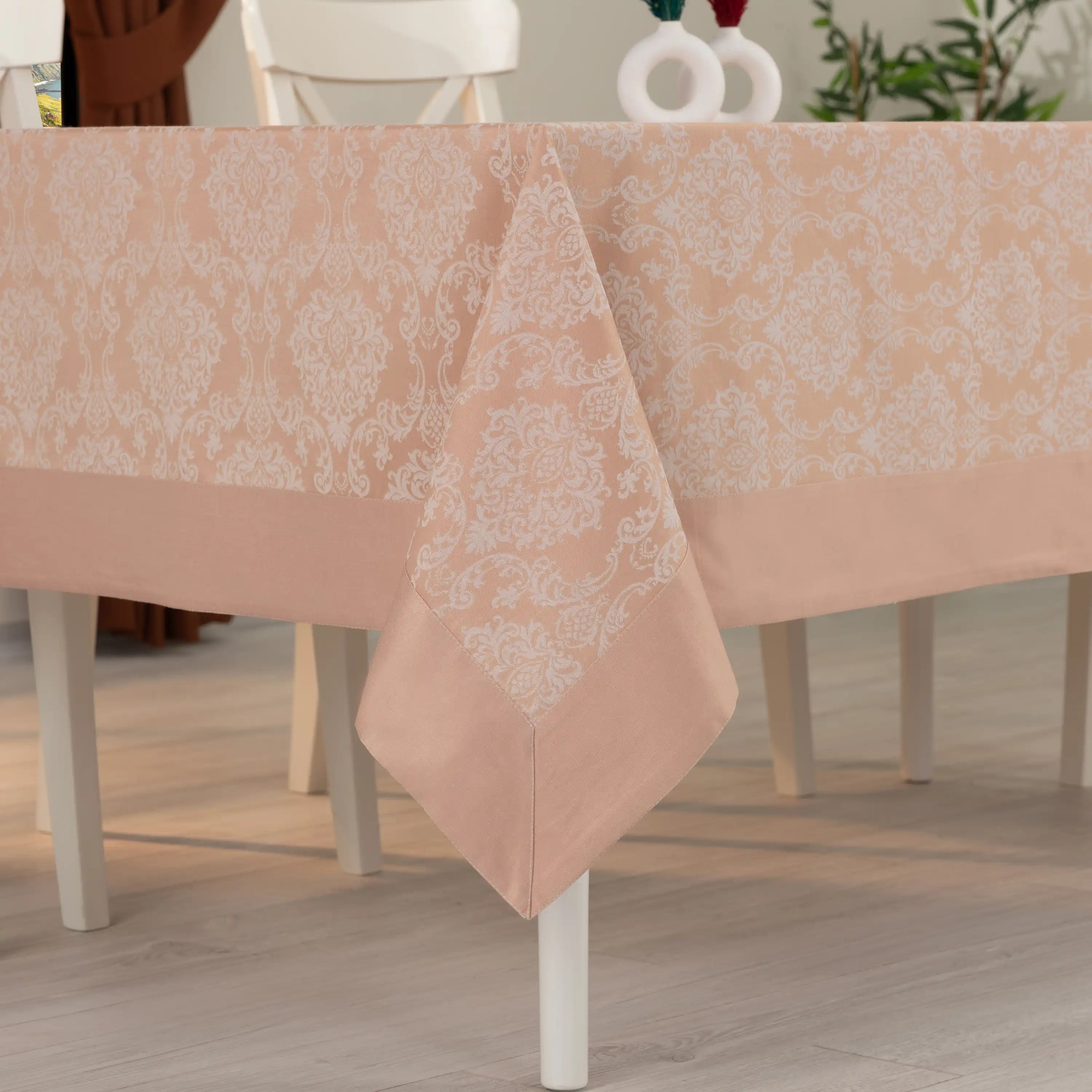 Neocotton Jacquard Tischdecke Beige - 160x220 cm