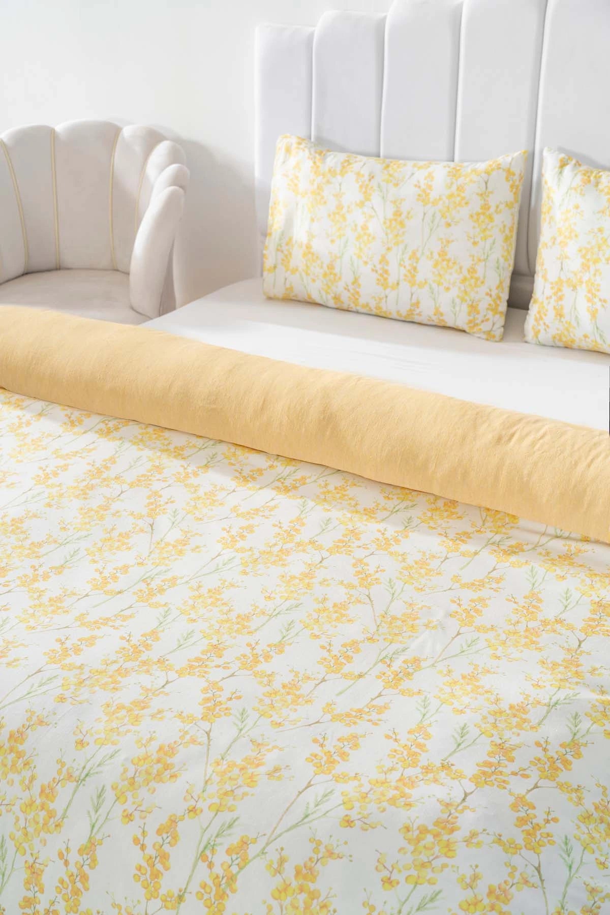 Bettwäsche-Set Lorisa Gelb - Polycotton - 200x215 cm