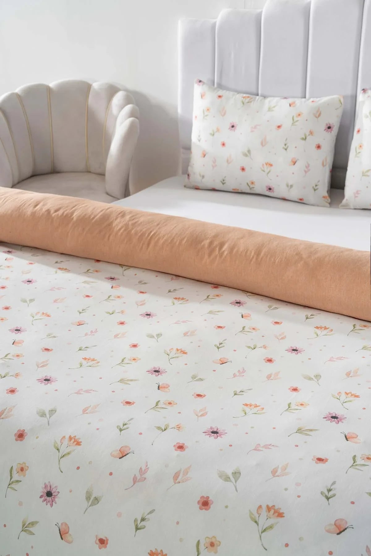 Bettwäsche-Set Soft Blumen - Polycotton - 200x215 cm