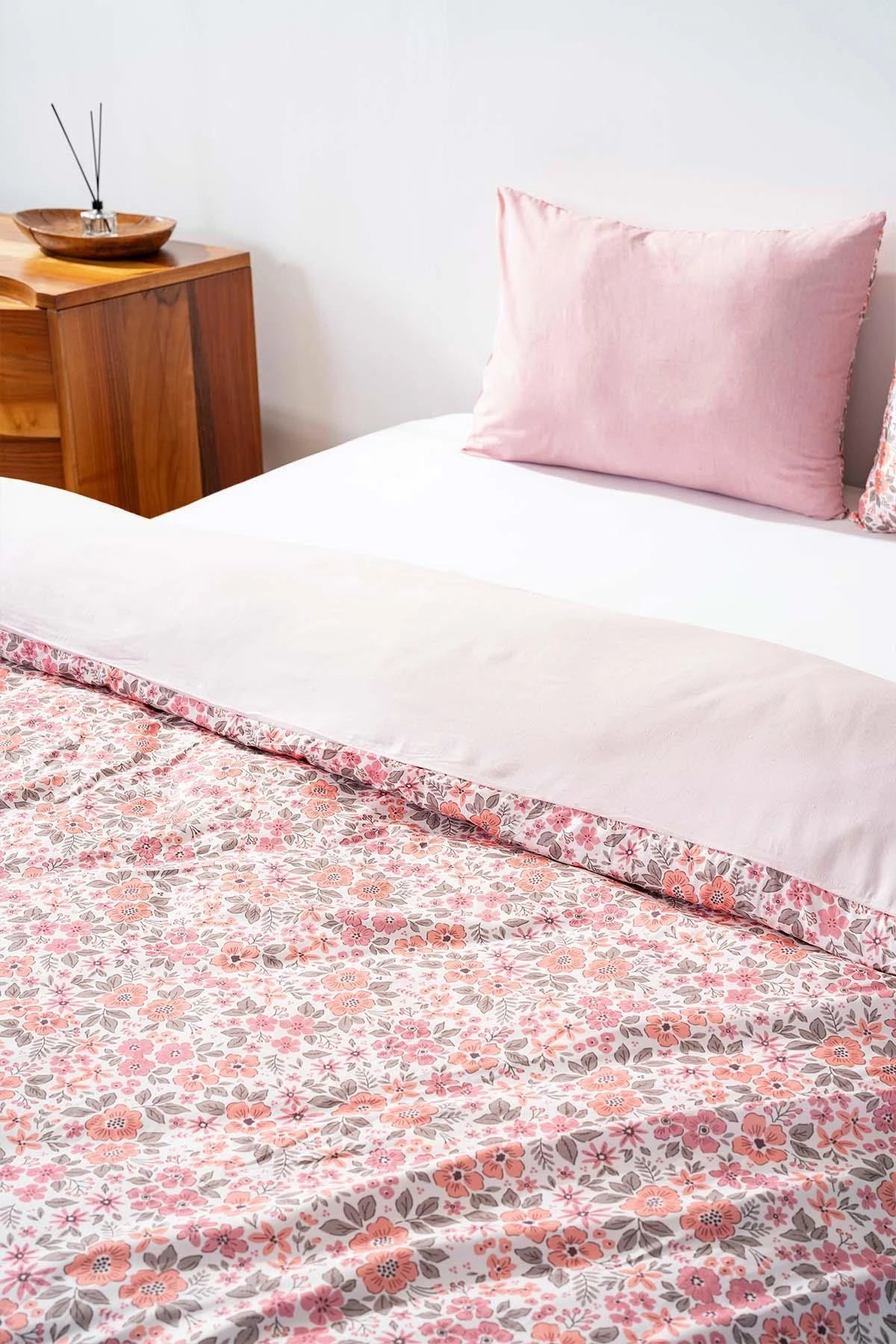 Bedding Set Pink Spring - Polycotton - 200x215 cm