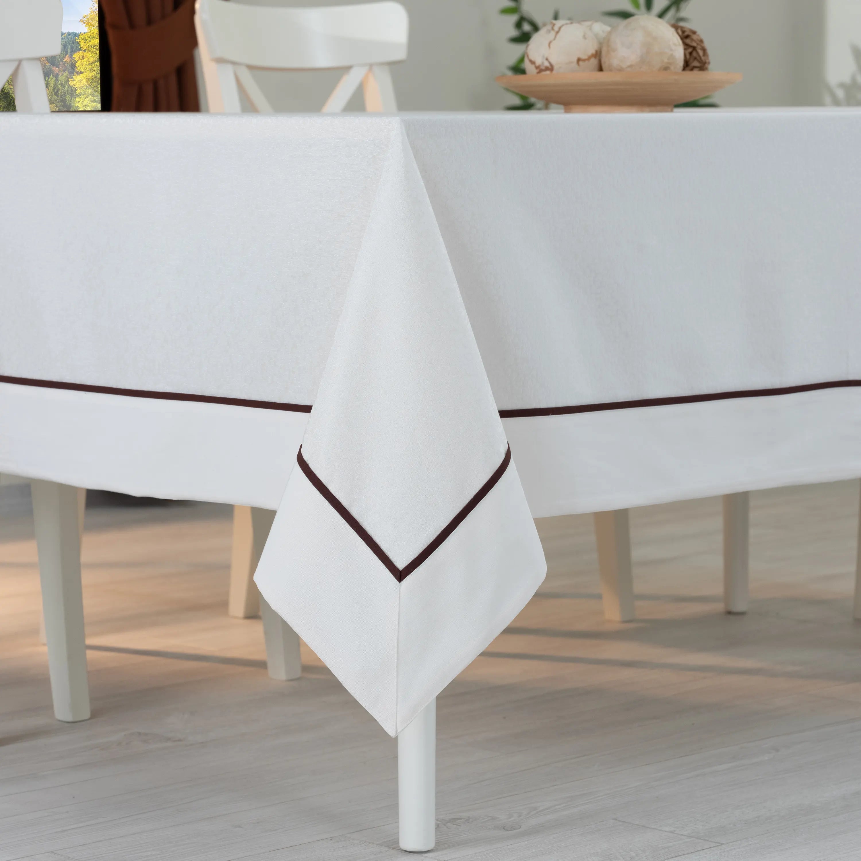 Tovaglia Jacquard Daisy Crema - 160x220 cm