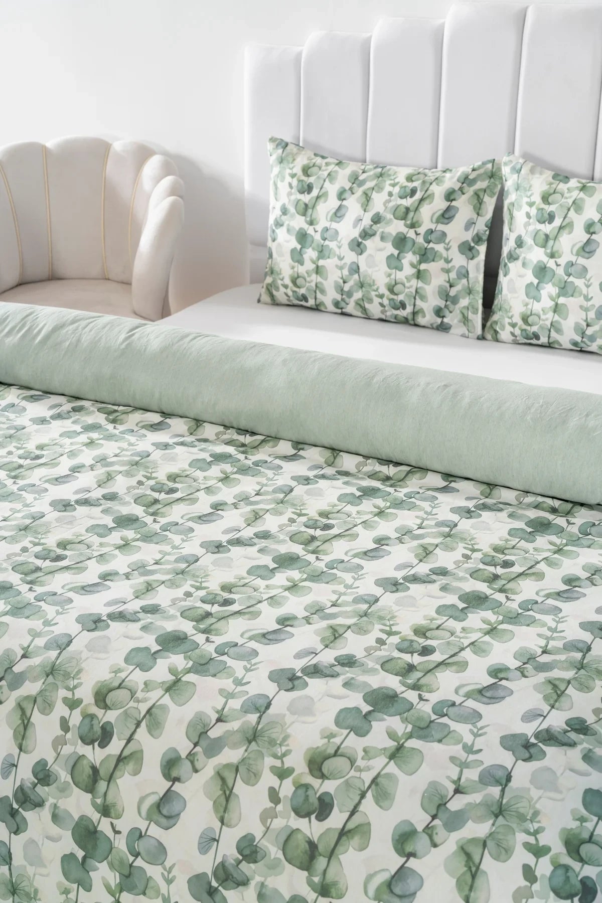 Bettwäsche-Set Eukalyptus - Polycotton - 200x215 cm