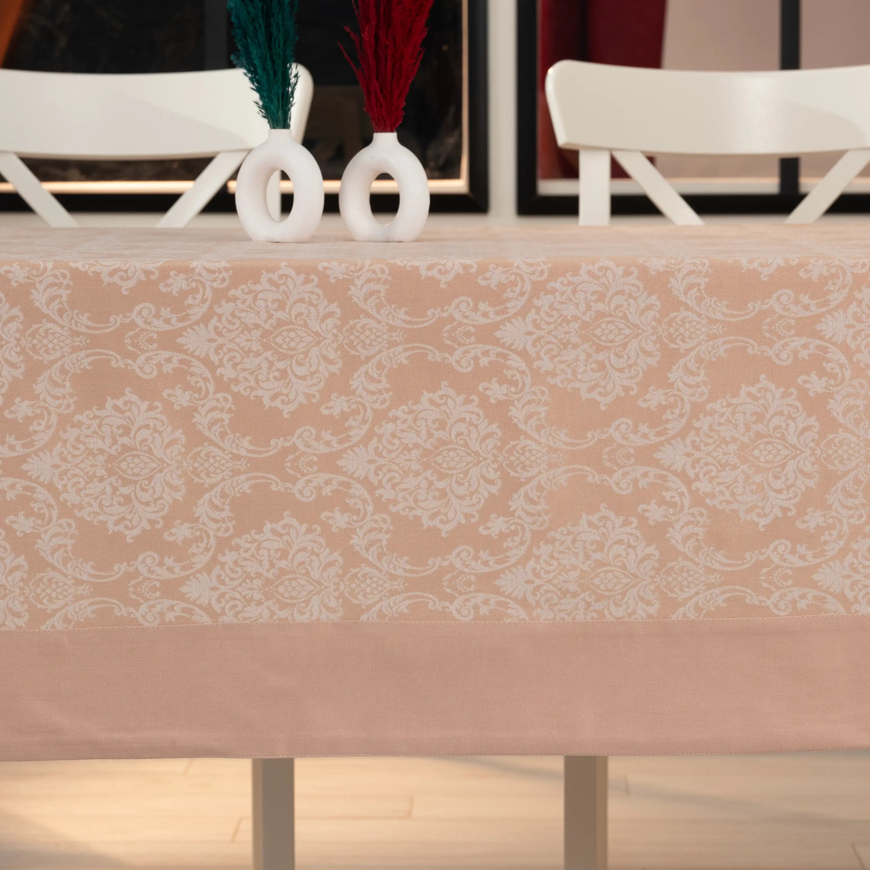 Neocotton Jacquard Tischdecke Beige - 160x220 cm