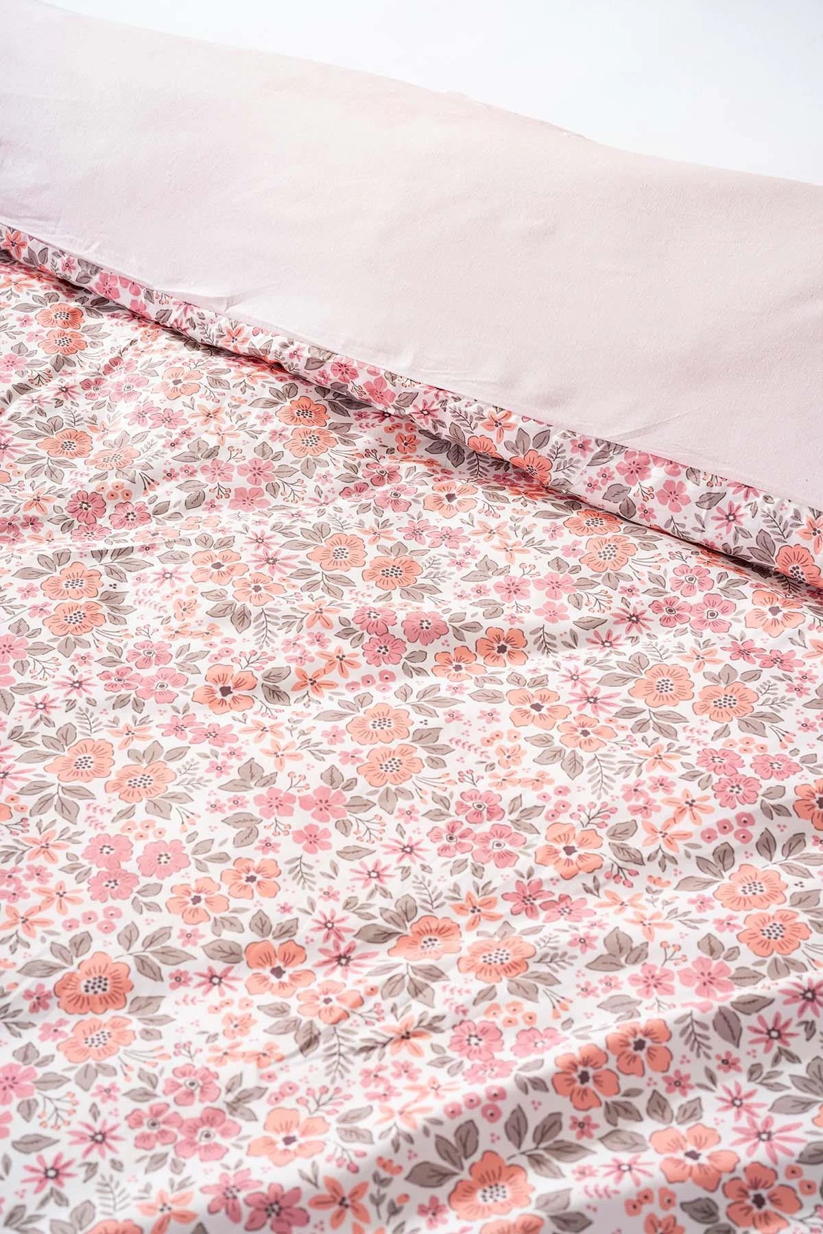 Bedding Set Pink Spring - Polycotton - 200x215 cm