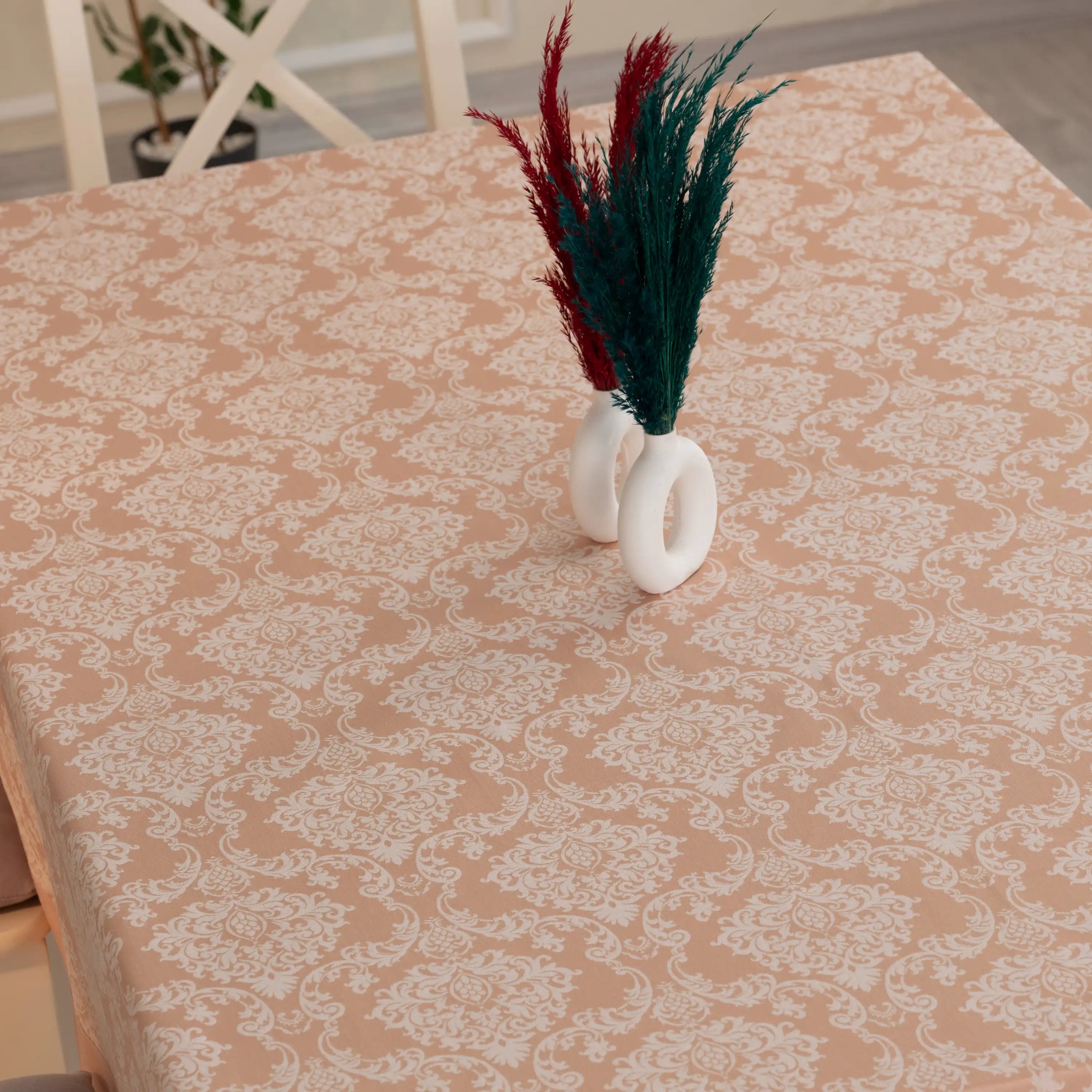 Neocotton Jacquard Tischdecke Beige - 160x220 cm