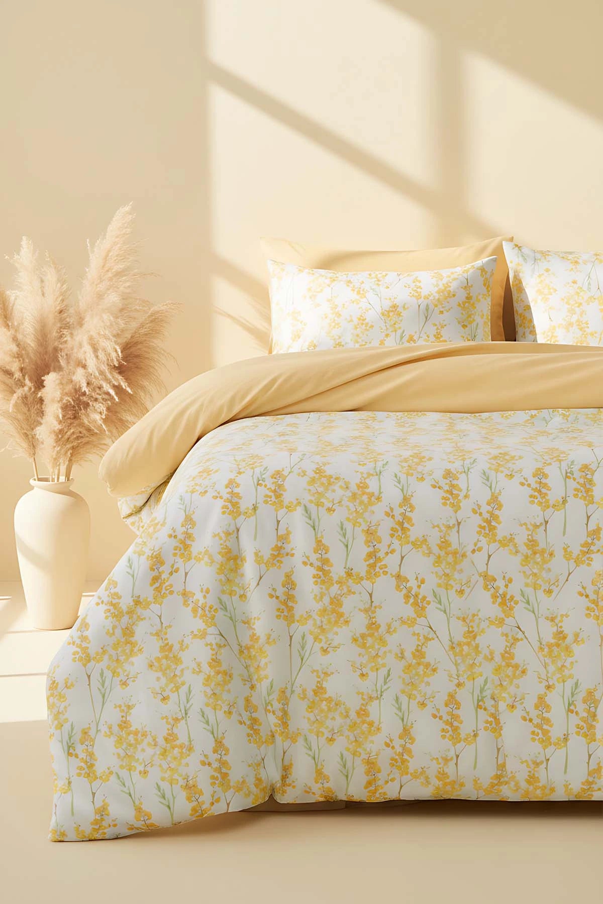 Bettwäsche-Set Lorisa Gelb - Polycotton - 200x215 cm