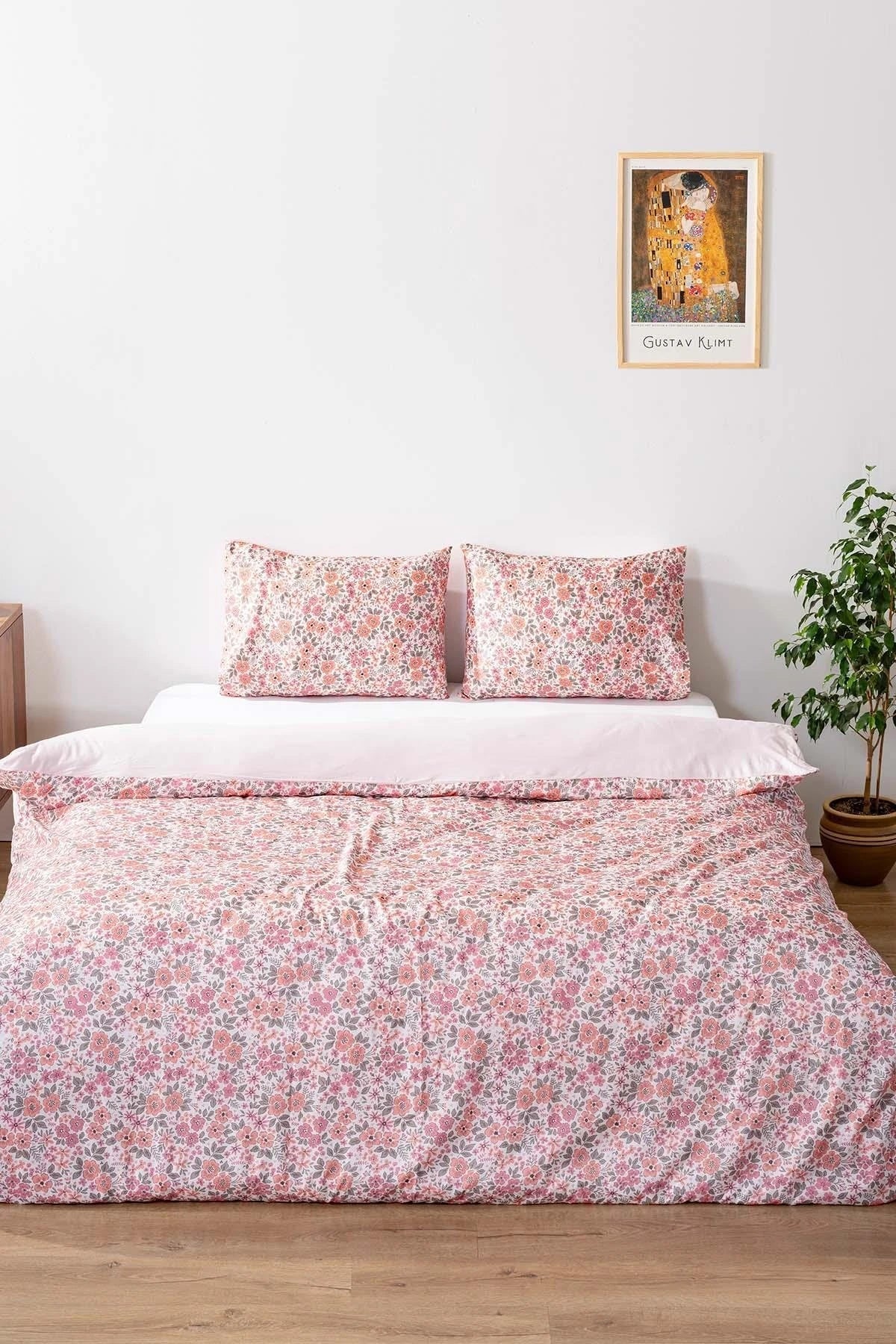 Bedding Set Pink Spring - Polycotton - 200x215 cm