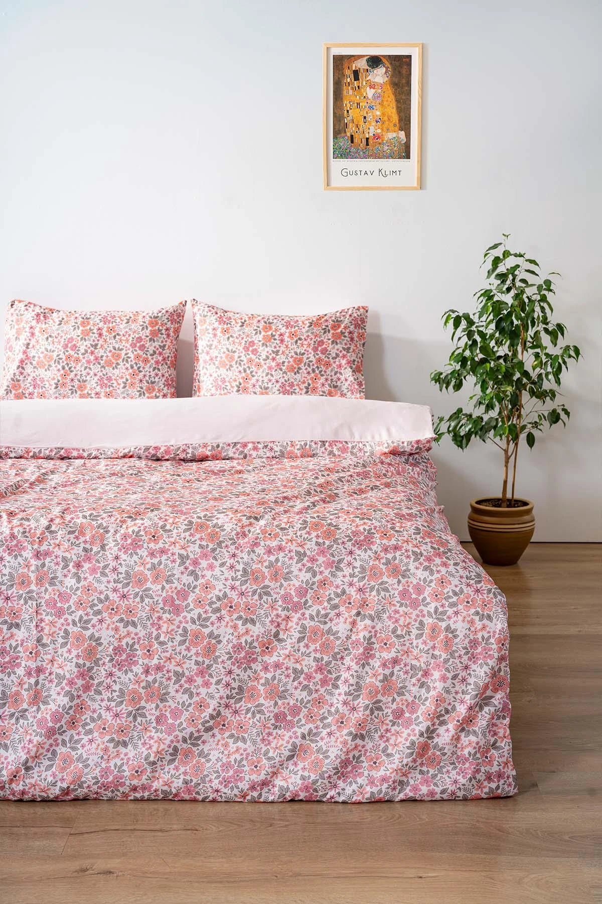 Bedding Set Pink Spring - Polycotton - 200x215 cm