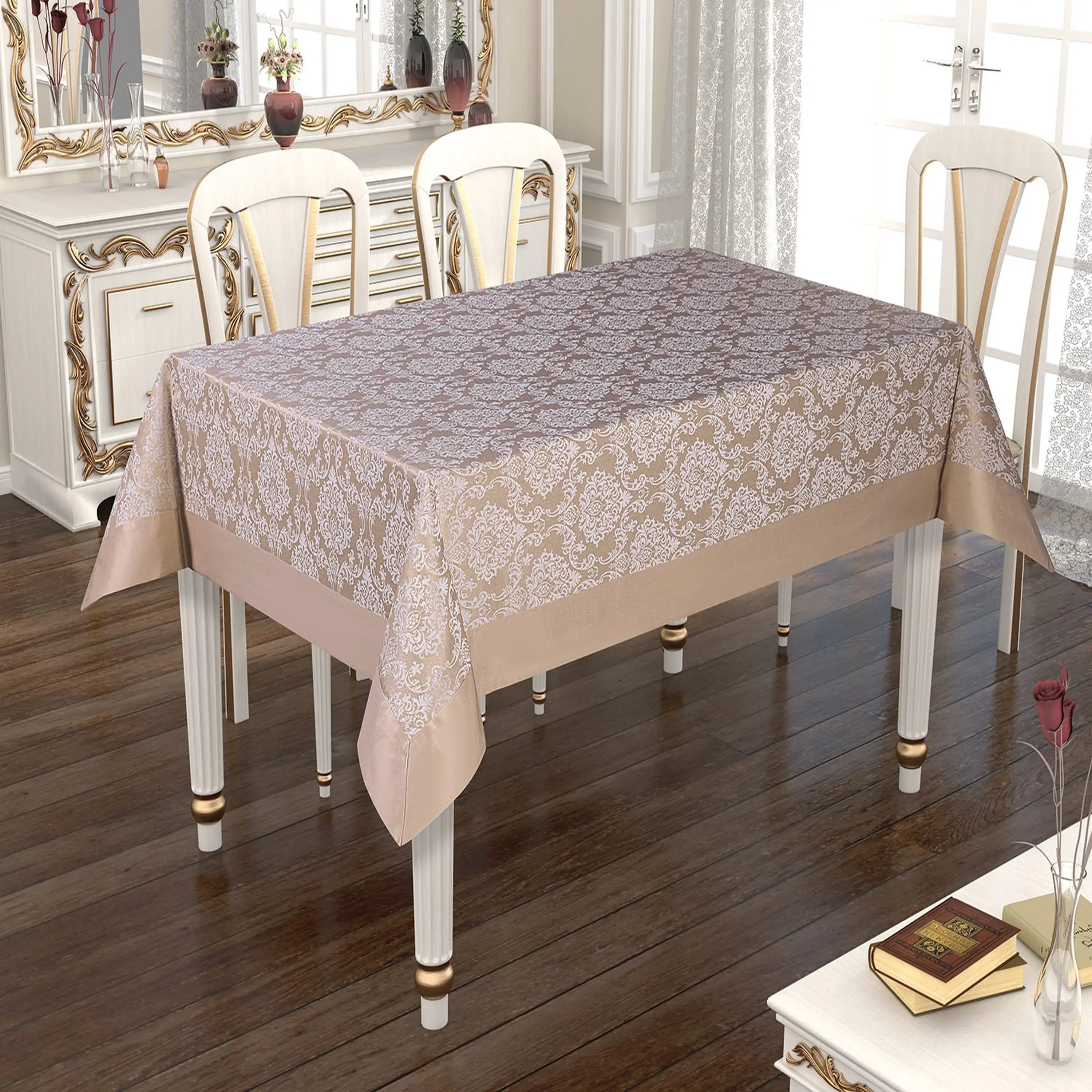 Neocotton Jacquard Tischdecke Beige - 160x220 cm