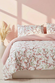 Sakura Sommer-Bettwäsche-Set für Doppelbetten aus Baumwolle