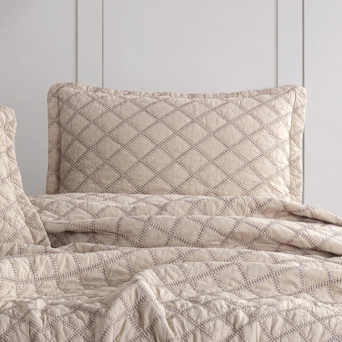 Vision Bed Cover Set 100% Baumwolle beschichtet Textur